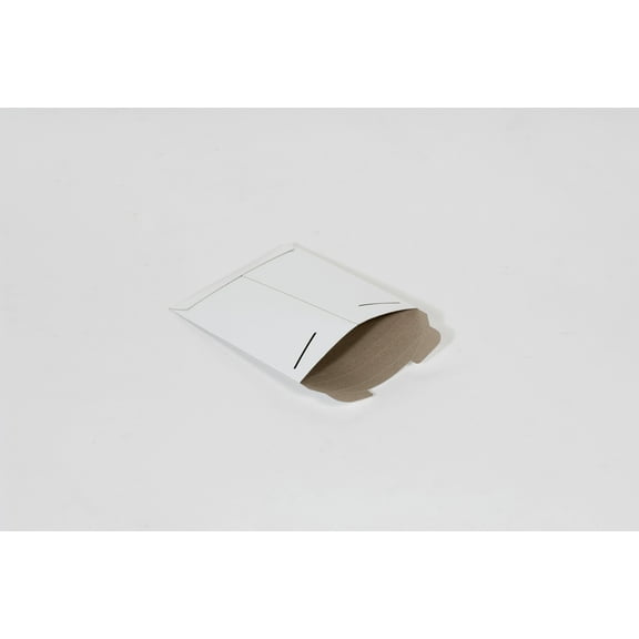 SSBM 9 x 11 1/2" White Stayflat Mailer Tab-Lock Original, Rigid Mailing Envelopes 100/Pack
