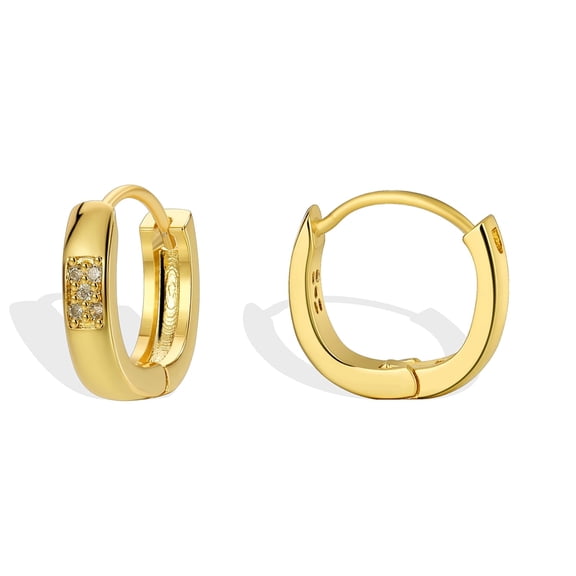 18K Gold Plated Hoop Earrings For Women Dainty Round Huggie Earrings Cute Jewelry For Daily Wear Gifts Fast Delivery Local Warehouse