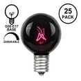 thumbnail image 2 of Novelty Lights 25 Pack G50 Outdoor Patio Globe Replacement Bulbs, Black Light Purple, E17/C9 Intermediate Base, 7 Watt, 2 of 6