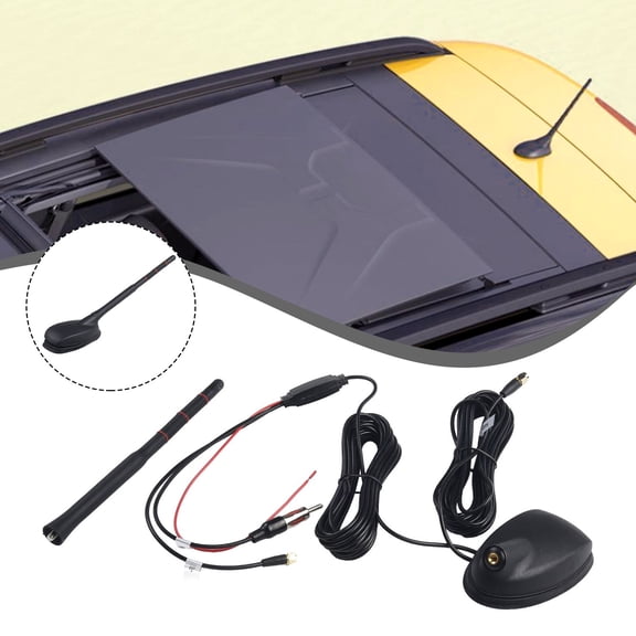Waterproof Car Dab Gps Fm Antenna Active Amplified Top Roof Mount New