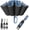 UV-Blue, variant on TUMAAOTU Inverted Umbrella with Carabiner Handle, Compact Wind Proof Umbrellas For Rain and Sun Protection, Portable Reverse Folding Umbrella, Car Umbrella for Women Men, 10 Ribs