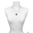 thumbnail image 3 of Delight Jewelry Silvertone Green Resin Wreath with Crystals Gymnastics Mom Ring Charm Necklace, 18", 3 of 4