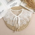 thumbnail image 2 of Camicover Detachable Dickey Collar Fake Collar Embroidery Neck Ruff Mini Cape Choker Blouse Collar for Women Girl, 2 of 3