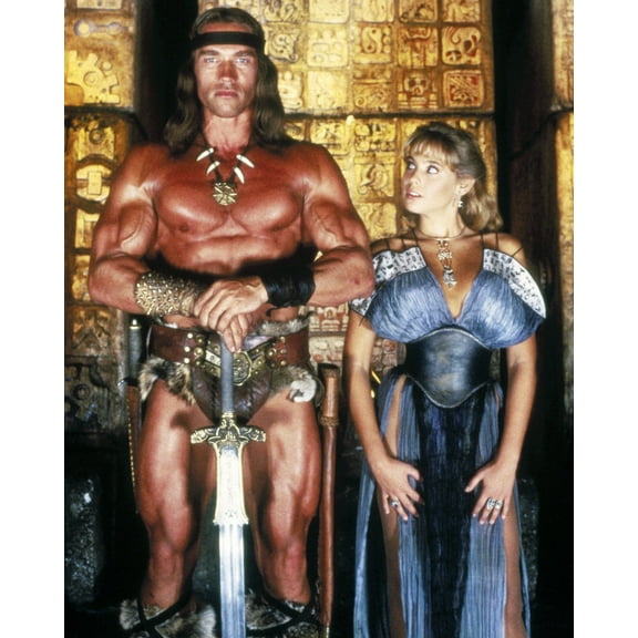 Conan The Destroyer Arnold Schwarzenegger Olivia D'abo 24x36 HD Aluminum Art