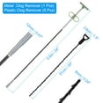 thumbnail image 2 of Drain Clog Remover Tool 0.6m Metal Clog Remover 5pcs Plastic Clog Remover, Dark Green, 2 of 6