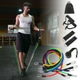 thumbnail image 4 of Graflsoa Kit de Bandes Résistantes 11 Pcs avec 5 Tubes, 2 Poignées, 2 Sangles de Cheville, Ancrage de Porte et Sac de Transport pour Entraînements Intégraux, 4 of 6