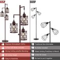 thumbnail image 4 of Lámpara de pie industrial farmhouse de 173 cm ROTTOGOON de 3 luces, 4 of 7