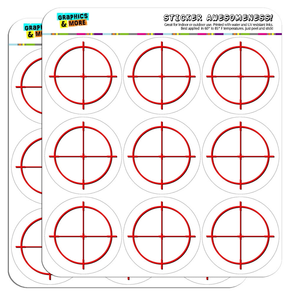 Sniper Scope Sight Target 2" Scrapbooking Crafting Stickers