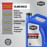 Super Tech High Mileage Full Synthetic SAE 5W-20 Motor Oil, 5 Quarts ...