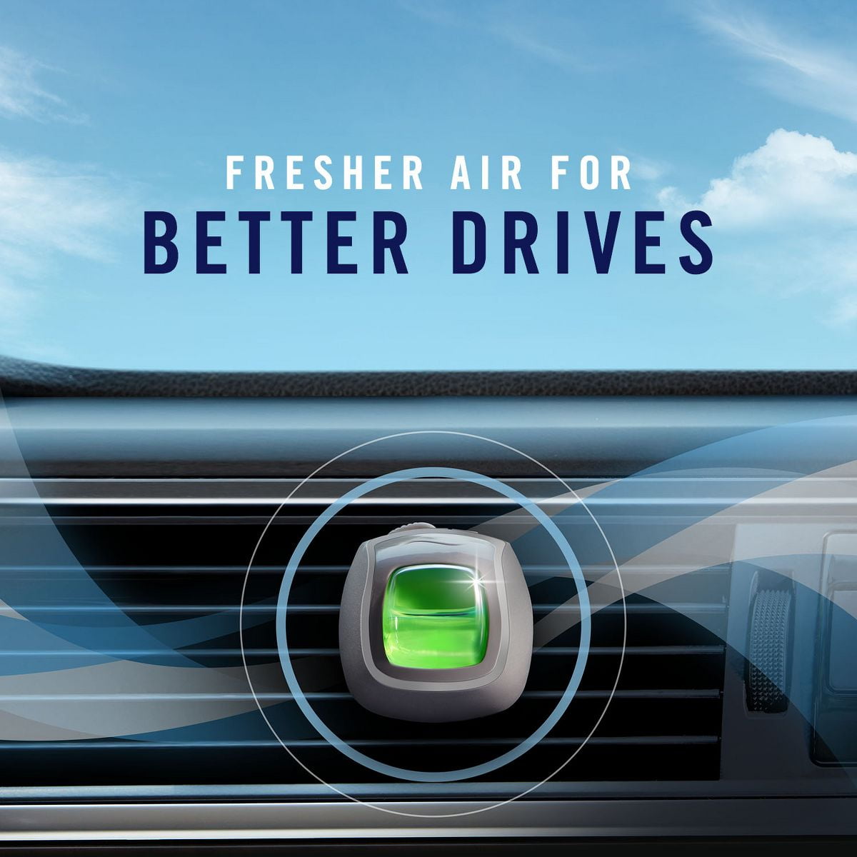 2X - Febreze Car Air Freshener Vent Clip - Gain Moonlight Breeze Scent - 0.20 fl oz/3pk
