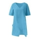 thumbnail image 3 of Blusa de verano Fnochy para mujer, de poliéster, de color liso, informal, sin tirantes, 3 of 6