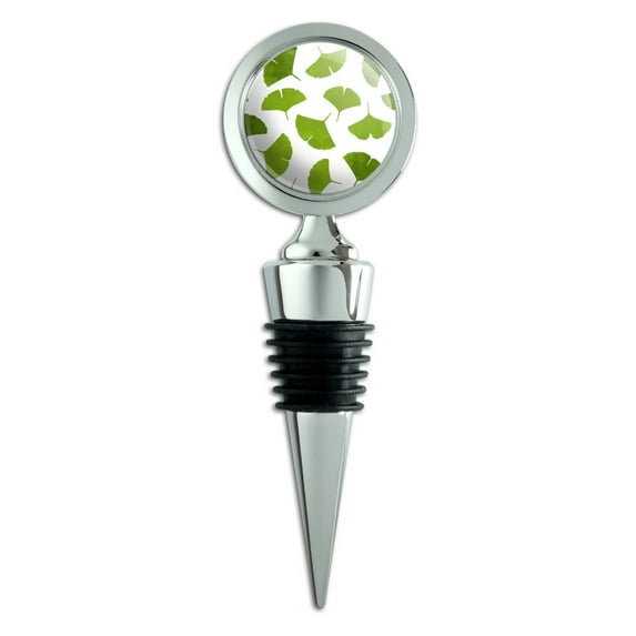 Ginko Biloba Leaves Pattern Wine Bottle Stopper
