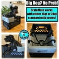 thumbnail image 5 of Conversion/Bike Dog Carrier Package (Crate NOT Included) Padded Liner is 2 Sizes in One + 4 Point Safety Harness & Heavy Duty Fasteners Holds Pets 20lb+ for Safe Pet Bicycle Travel, 5 of 6