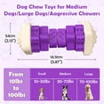 thumbnail image 4 of MASBRILL Interactive Dog Chew Toy-Brightly Colored Dog Enrichment Toy for Aggressive Chewers-Purple, 4 of 7