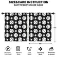 thumbnail image 2 of Blackout Kids Curtains,Black White Baseball Stars Pattern Childrens Insulated Curtains Set Of 2,Bedroom Essentials,Toddler Room Decor 52"x63", 2 of 5