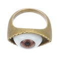 thumbnail image 4 of Anillo de aleación Anillo de dedo con diseño de ojo exagerado Anillo vintage Estilo punk Joyería de dedo Marrón, 4 of 6