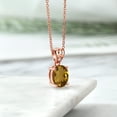 thumbnail image 4 of Gem Stone King 3.04 Ct Whiskey Quartz E-F Lab Grown Diamond 18K Rose Gold Plated Silver Pendant, 4 of 4