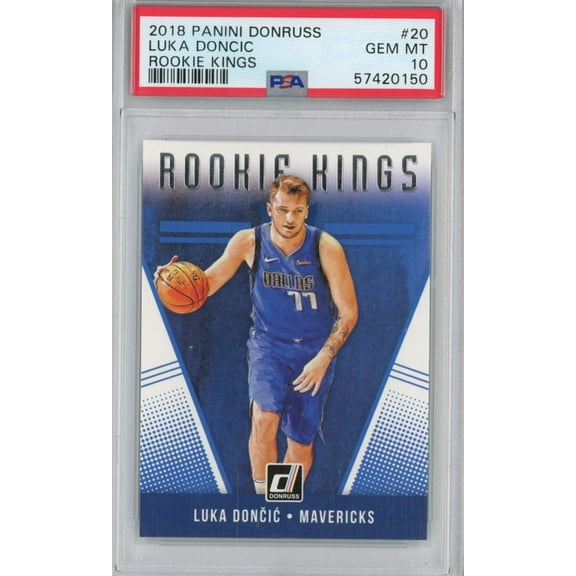 Graded 2018-19 Panini Donruss Luka Doncic #20 Rookie Kings RC Basketball Card PSA 10 Gem Mint