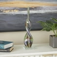 thumbnail image 2 of 4" x 17" Multi Colored Glass Swirl Abstract Sculpture with Clear Base, by DecMode, 2 of 9