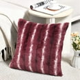 thumbnail image 3 of Home Soft Things Amanda Stripe fauxfur Throw Pillow Covers Set of 2, NO INSERT Persian Red, 3 of 7