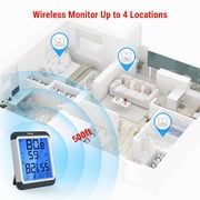TempPro TP65W Indoor Outdoor Thermometer Digital Wireless Hygrometer Temperature Humidity Monitor with Touchscreen and Backlight (Formerly ThermoPro)