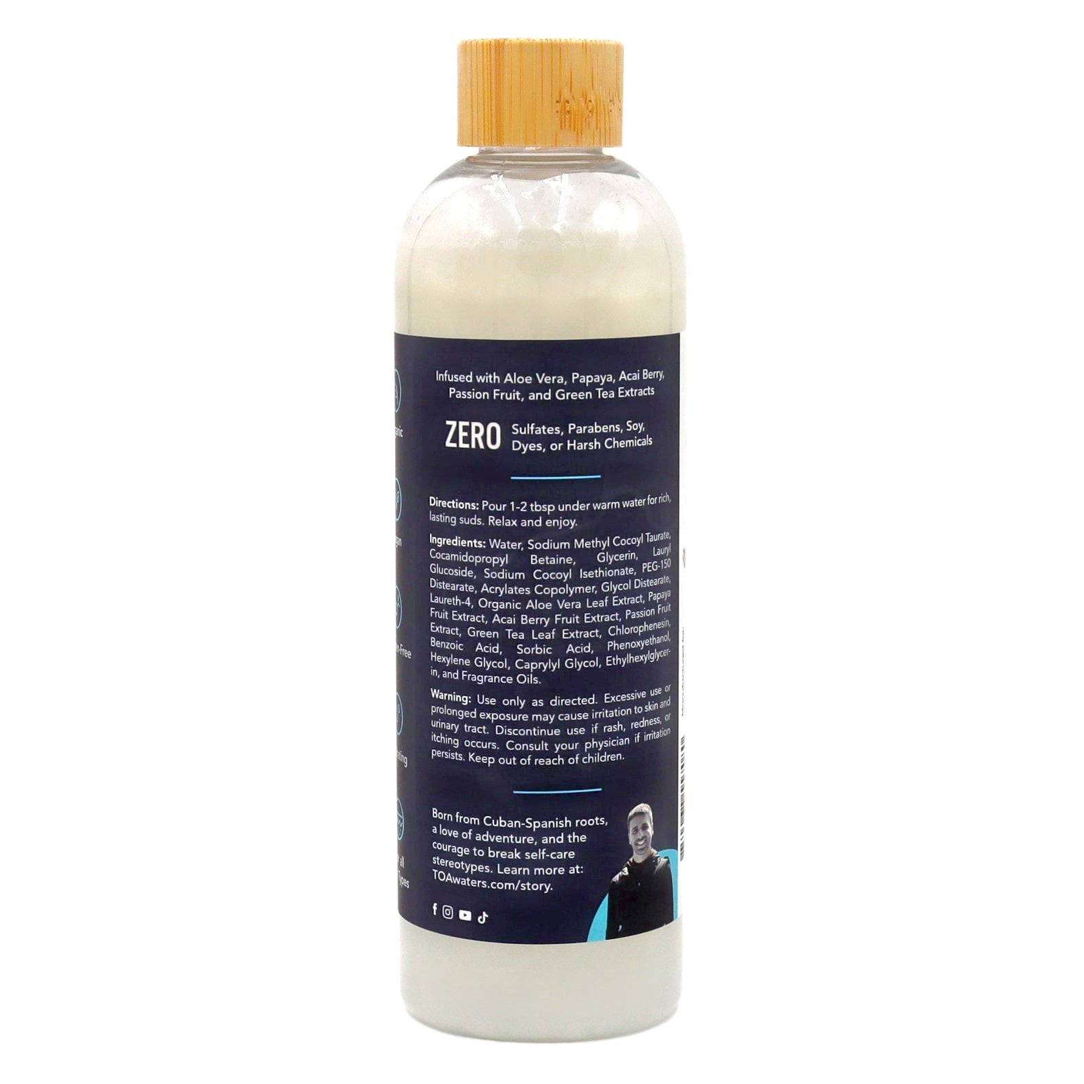 Crystal Winds Bubble Bath – Lavender & Lime Wood – Relaxing Floral Scent, Sulfate-Free, Spa-Quality Soak – 12 fl oz – TOA Waters