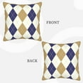 thumbnail image 3 of ZNDUO Beige Flat Square Pattern Throw Pillows for Couch-Indoor Decorative Pillows,18"x18", 3 of 8