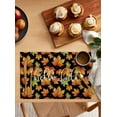 thumbnail image 2 of Hello Fall Placemats Set of 6 Fall Maple Leaf Thanksgiving Black Back Heat Insulation Washable Place Mats, Rustic Non-Slip Table Mats for Dining Table Party Kitchen Decor,13x19 Inch, 2 of 4