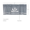 thumbnail image 6 of VHC Brands Sawyer Mill Windmill Graphic/Print Chambray Cotton Farmhouse Kitchen Rod Pocket Hanging Loops Stenciled 20x60 Curtain, Valance, Denim Blue, 6 of 7