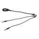 thumbnail image 1 of Dog Leash 360° Rotation Reflective Dog Walking Leash with Foam Handle for Hiking Camping Backyard BeachBlack 2 Heads, 1 of 1