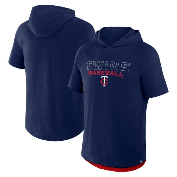 Men's Fanatics Navy Minnesota Twins Clubhouse Optimal Play Raglan Hoodie T-Shirt