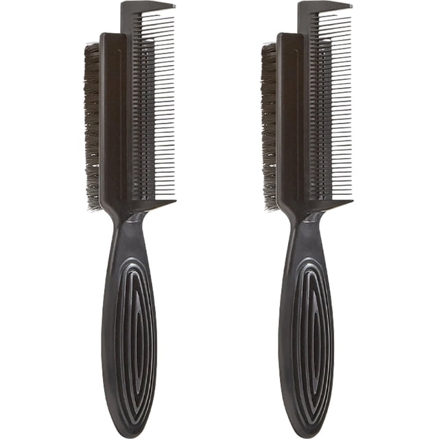 2 cepillos de limpieza para el cabello con cerdas de doble cara, de mano, para desmenuzar el cabello.