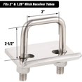 thumbnail image 2 of CZC AUTO Automotive Hitch Tightener Anti-Rattle Stabilizer Single U-Bolt 304 Stainless Steel for 1.25" & 2" Hitches 2 Pack, 2 of 7
