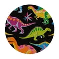 thumbnail image 2 of Nawypu Colorful Little Dinosaurs Round Tablecloth Waterproof Table Cloth with Table Cover for Indoor Outdoor, 2 of 7