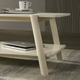 thumbnail image 5 of Roundhill Furniture Metz Mid-Century Modern Wood Shelf Coffee Table, Off-White Finish, 5 of 7