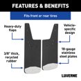 thumbnail image 2 of LUVERNE 250740 Front or Rear 12-Inch x 20-Inch Textured Rubber Mud Guards, Select Chevrolet Silverado, GMC Sierra 1500, 2500, 3500 HD, 2 Flaps, 2 of 3
