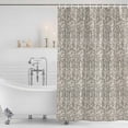 thumbnail image 4 of Beige Black Striped Waterproof Fabric Shower Curtain,Abstract Modern Art Irregular Stripe Waterproof Fabric Shower Curtain for Bathroom Curtains Bathtubs Shower Curtains with 12 Hooks Stall 48x72in, 4 of 8
