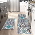 thumbnail image 2 of Boho Kitchen Mats for Floor Set of 2,Anti Fatigue Mats for Kitchen Floor, Comfort Standing Bohemian Kitchen Rugs and Mat, Non-Slip Cushioned Anti Fatigue Rug, 17"X 47" + 17" X 30", 2 of 7