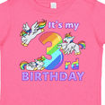 thumbnail image 4 of Inktastic It's My 3rd Birthday Unicorn Boys or Girls Toddler T-Shirt, 4 of 5