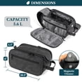 thumbnail image 4 of Neceser PAVILIA Travel Shaving Dopp Kit de piel sintética negro, 4 of 8