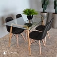 thumbnail image 4 of Silla Moderna Estilo Eames De Botones Tapizada En Vinipiel (Negro), 4 of 5