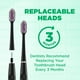 thumbnail image 5 of Cepillo de dientes eléctrico GUM Sonic, cerdas cónicas que se limpian debajo de la línea de las encías, paquete, negro, 1 mango (1 unidad) + 2 recambios (2 unidades, 1 unidad), 5 of 5