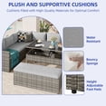 thumbnail image 4 of ModFusion 6-Piece Wicker Patio Sectional Set with Lift-Top Table & Outdoor Loveseat, Gray, 4 of 9