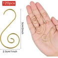 thumbnail image 2 of 120Pcs Christmas Ornament Hooks - 2inch Long Christmas Tree Decorating Metal Wire S-Shape Spiral Christmas Holiday Ornament Hanger Hooks for Hanging Decorations, 2 of 7