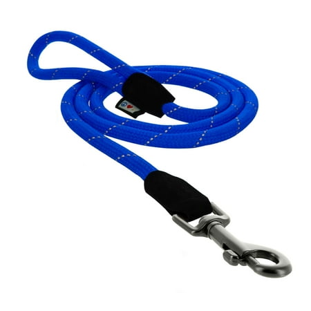 UPC: 0735255515121 | Pawtitas Training Dog Leash Durable Small Rope Reflective Dog Leash 6 ft Paracord Lead Strong and Comfortable – Blue Dog Leash