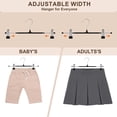 thumbnail image 4 of Perchas para pantalones POZEAN, paquete de 30 unidades con clips, acero inoxidable negro de 12 pulgadas, 4 of 8