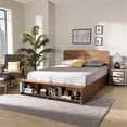 thumbnail image 2 of Bowery Hill Modern 4 Drawers Wood King Size Platform Storage Bed in Ash Walnut, 2 of 12