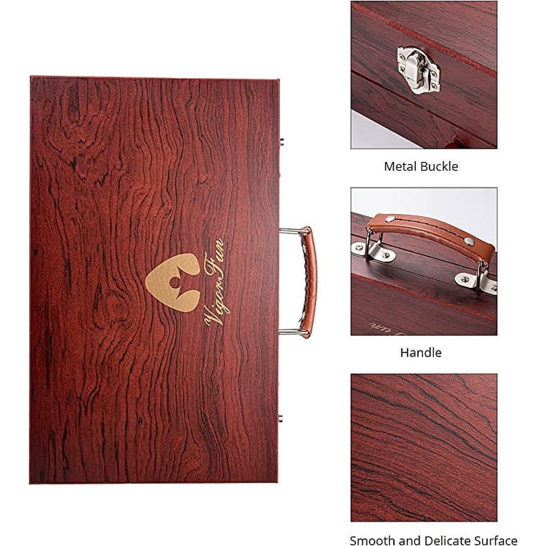 Vigorfun 129-Piece Art Kit with Wooden Case photo 4
