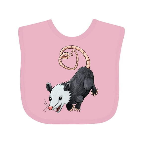 Inktastic Cute Possum and Heart Tail Boys or Girls Baby Bib