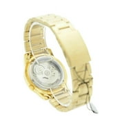 Seiko Mens Series 5 Automatic Gold Dial Watch SNKK20